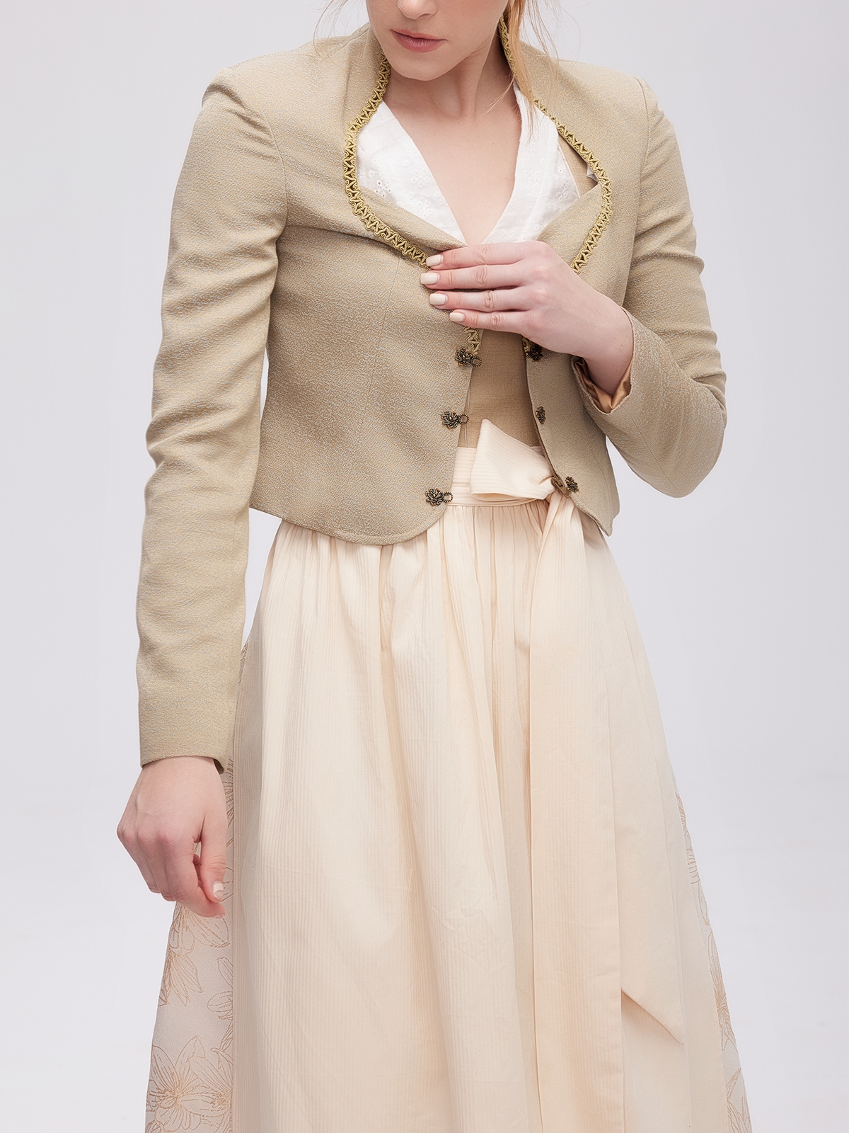 Dirndlbluse grün Spitze mit Dirndl