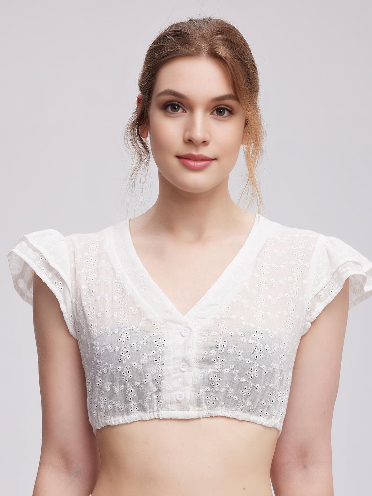 Dirndlbluse in Weiß