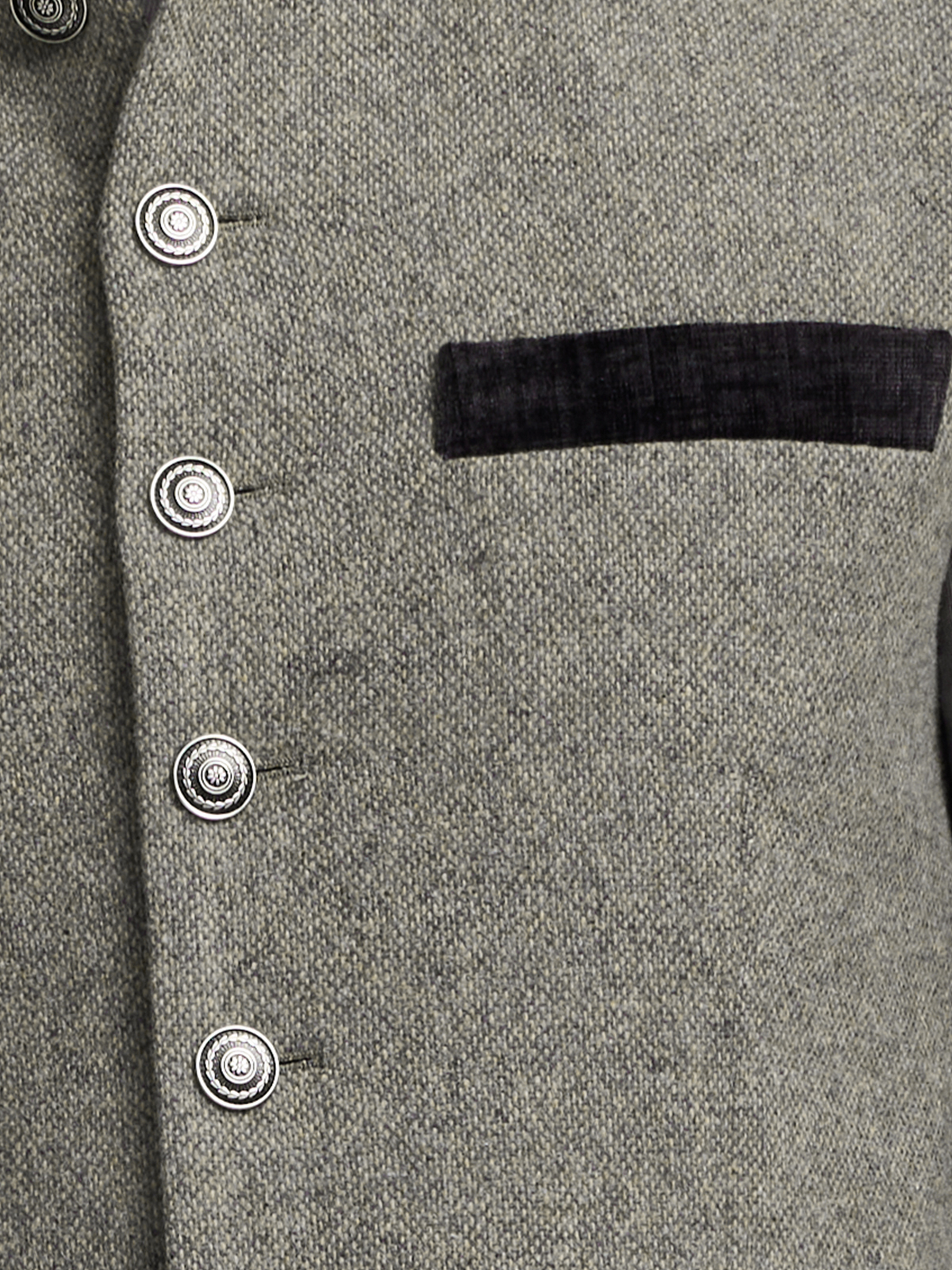 Blaues Dirndl mit grauer Weste