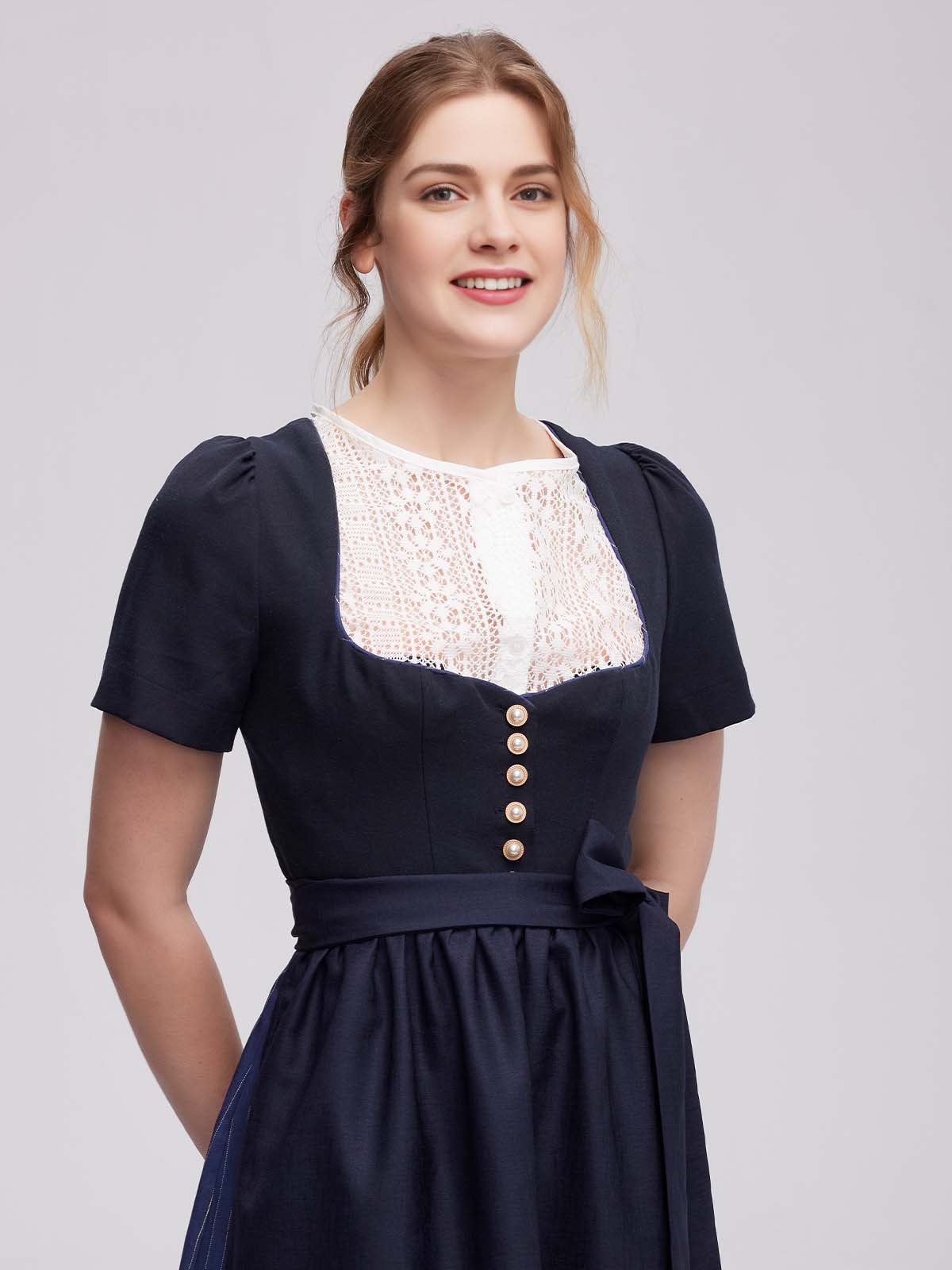 Ehreer Dirndl in Dunkelblau und Grün