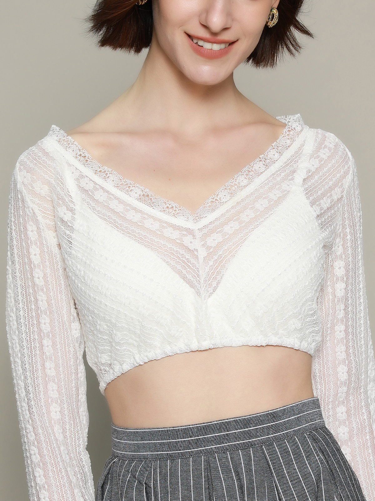 Dirndlbluse in Weiß