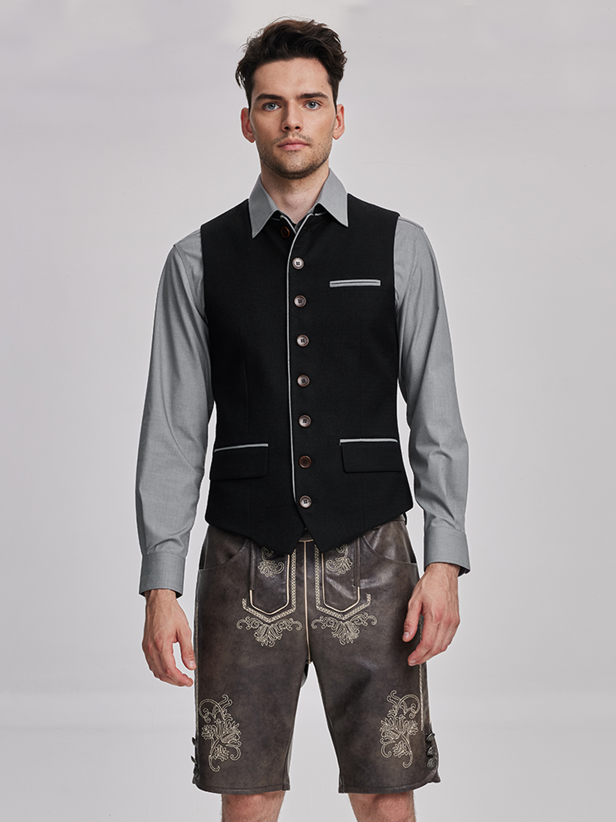 Dirndl Weste in Schwarz